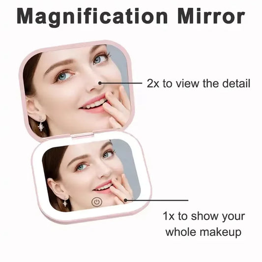 Compact Mirror with Lights