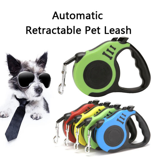 Heavy Duty Automatic Retractable Pet Leash with Locking Mechanism and Anti-Slip Handle