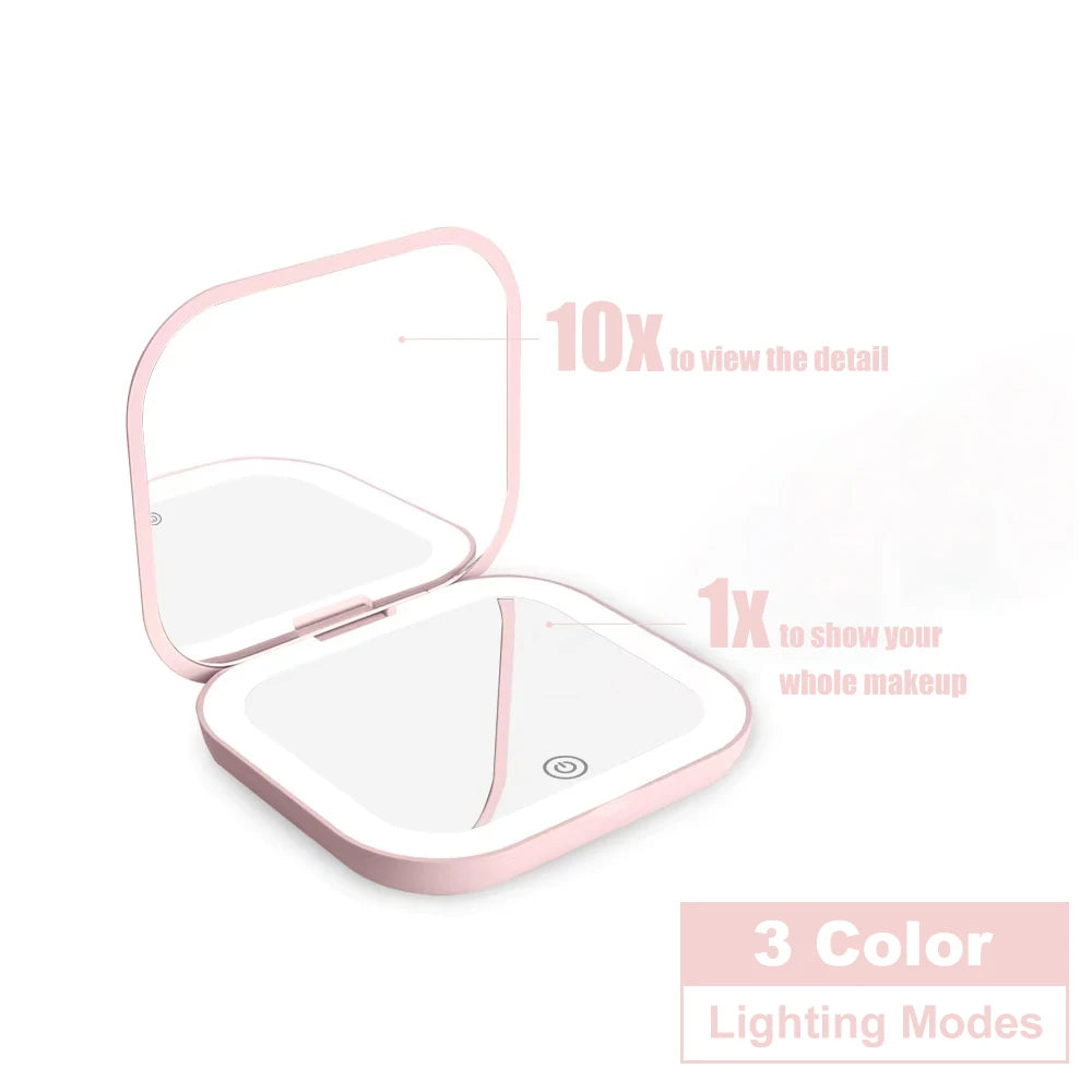 Compact Mirror with Lights