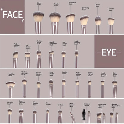 MAANGE Professional Makeup Brush Set - 30pcs