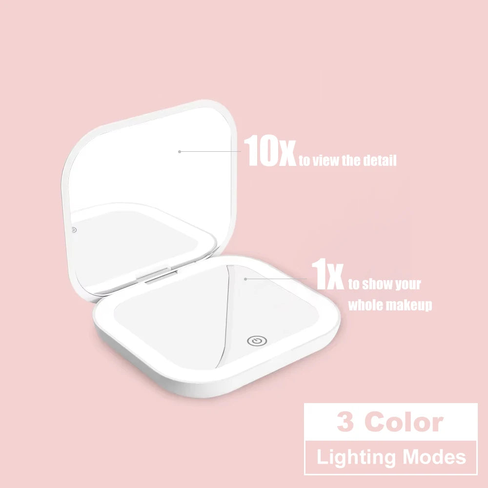 Compact Mirror with Lights