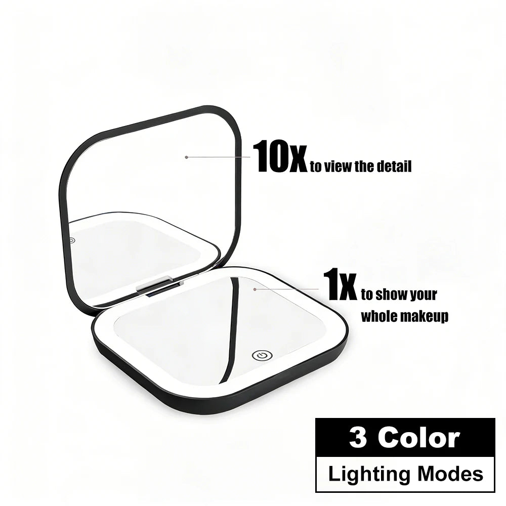 Compact Mirror with Lights
