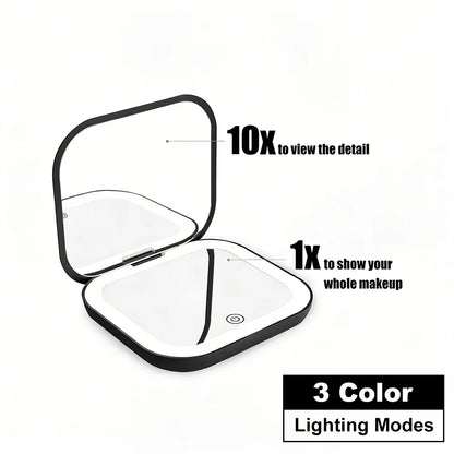 Compact Mirror with Lights
