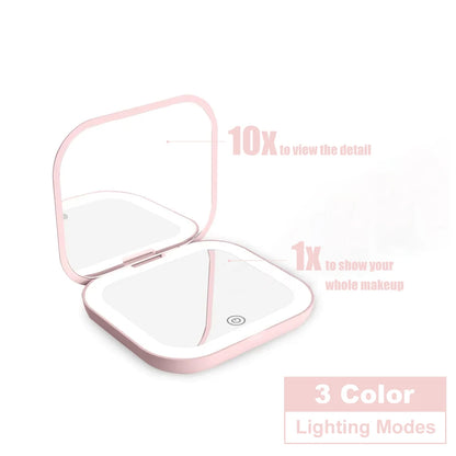 Compact Mirror with Lights