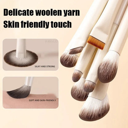 Pristine White Eyeshadow Brush Set